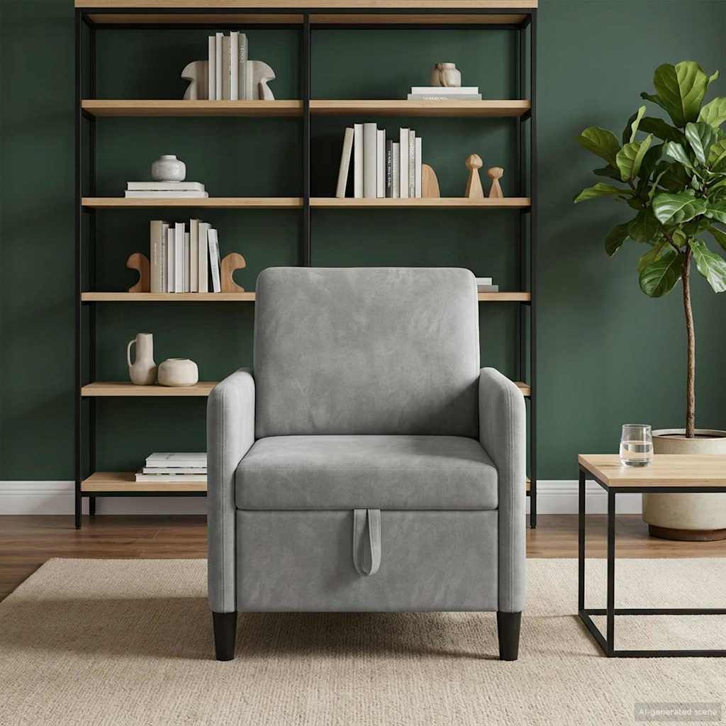 vidaXL Sofa z miejscem do przechowywania jasnoszary 72 x 78 x 87 cm