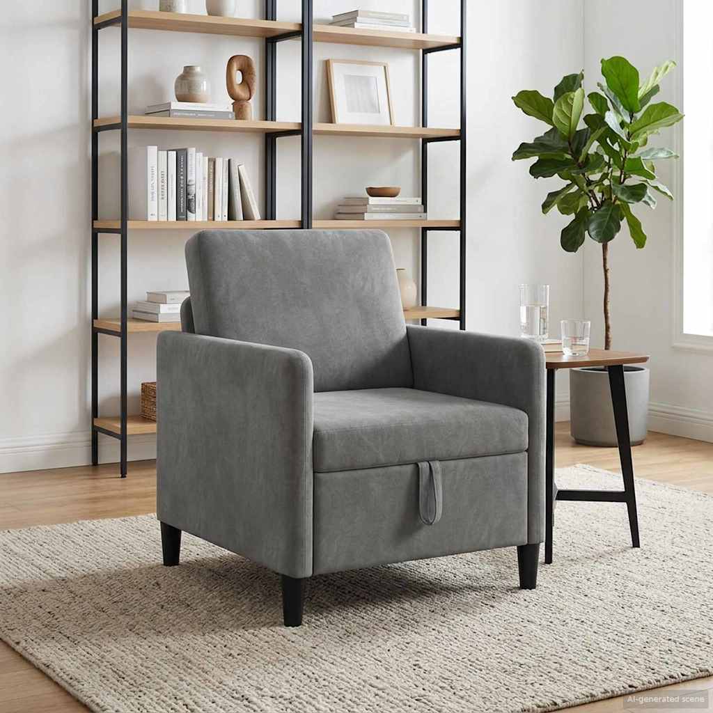 vidaXL Sofa z miejscem do przechowywania ciemnoszary 72 x 78 x 87 cm