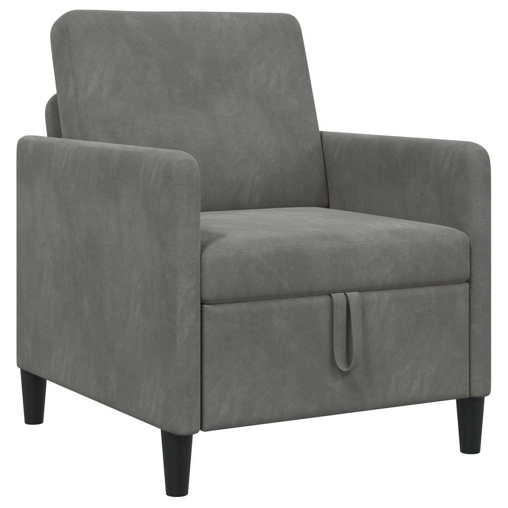 vidaXL Sofa z miejscem do przechowywania ciemnoszary 72 x 78 x 87 cm