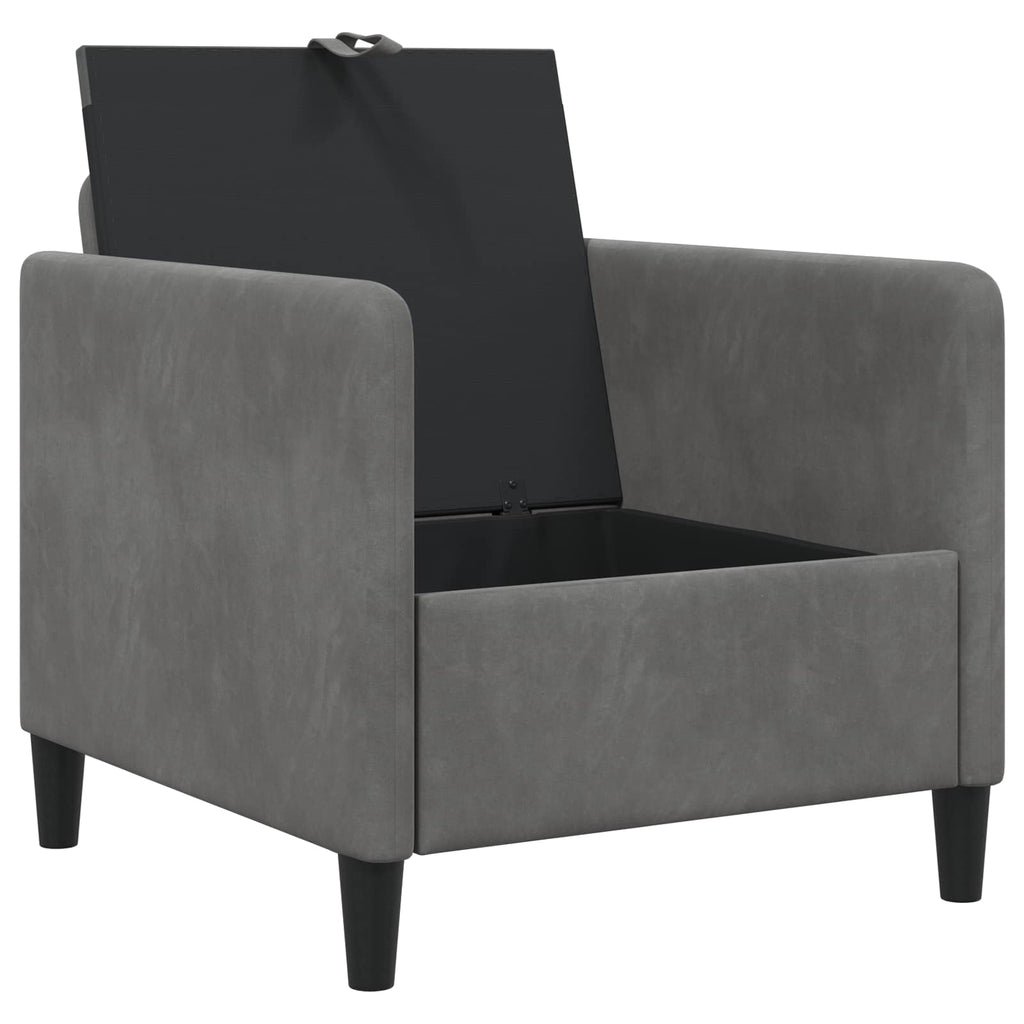 vidaXL Sofa z miejscem do przechowywania ciemnoszary 72 x 78 x 87 cm