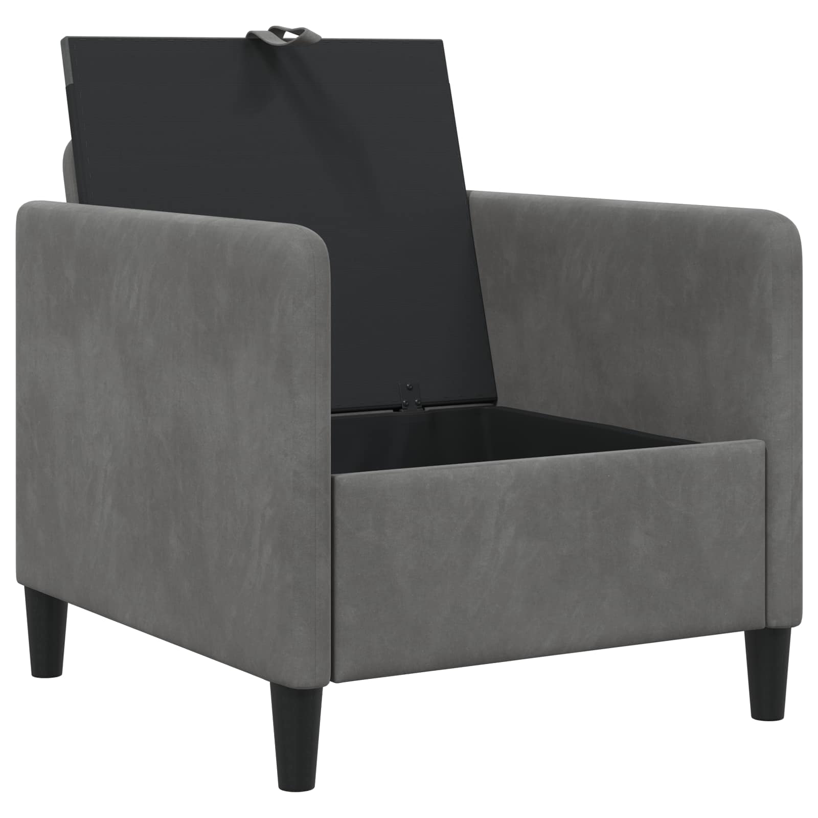 vidaXL Sofa z miejscem do przechowywania ciemnoszary 72 x 78 x 87 cm