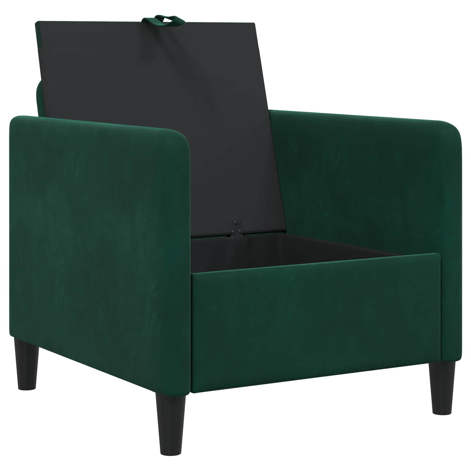 vidaXL Sofa z miejscem do przechowywania Ciemnozielony 72 x 78 x 87 cm