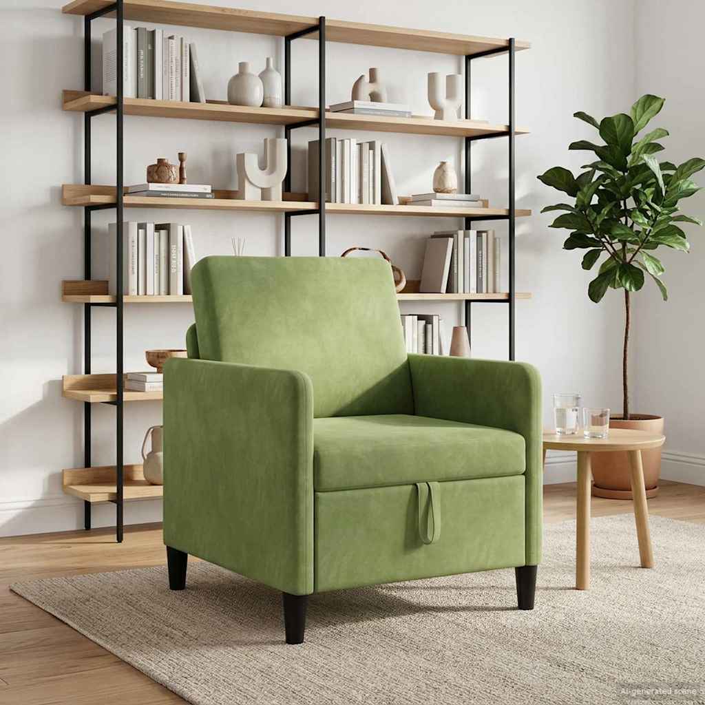 vidaXL Sofa z miejscem do przechowywania Jasnozielony 72 x 78 x 87 cm