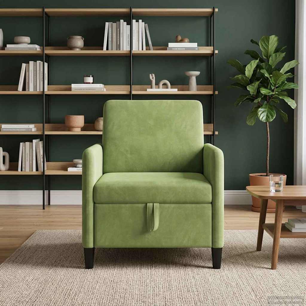vidaXL Sofa z miejscem do przechowywania Jasnozielony 72 x 78 x 87 cm