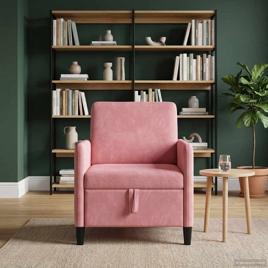 vidaXL Sofa z miejscem do przechowywania różowy 72 x 78 x 87 cm