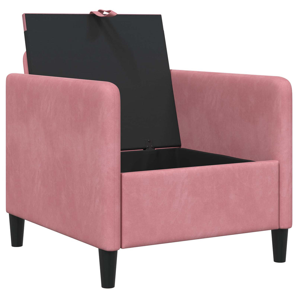 vidaXL Sofa z miejscem do przechowywania różowy 72 x 78 x 87 cm