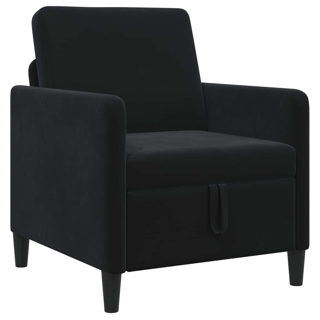 vidaXL Sofa z miejscem do przechowywania Czarny 72 x 78 x 87 cm