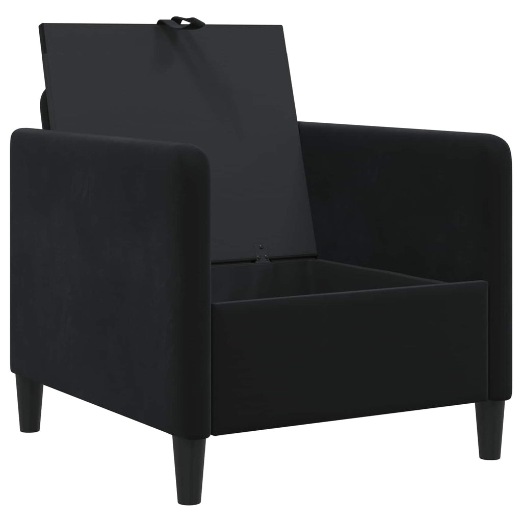 vidaXL Sofa z miejscem do przechowywania Czarny 72 x 78 x 87 cm