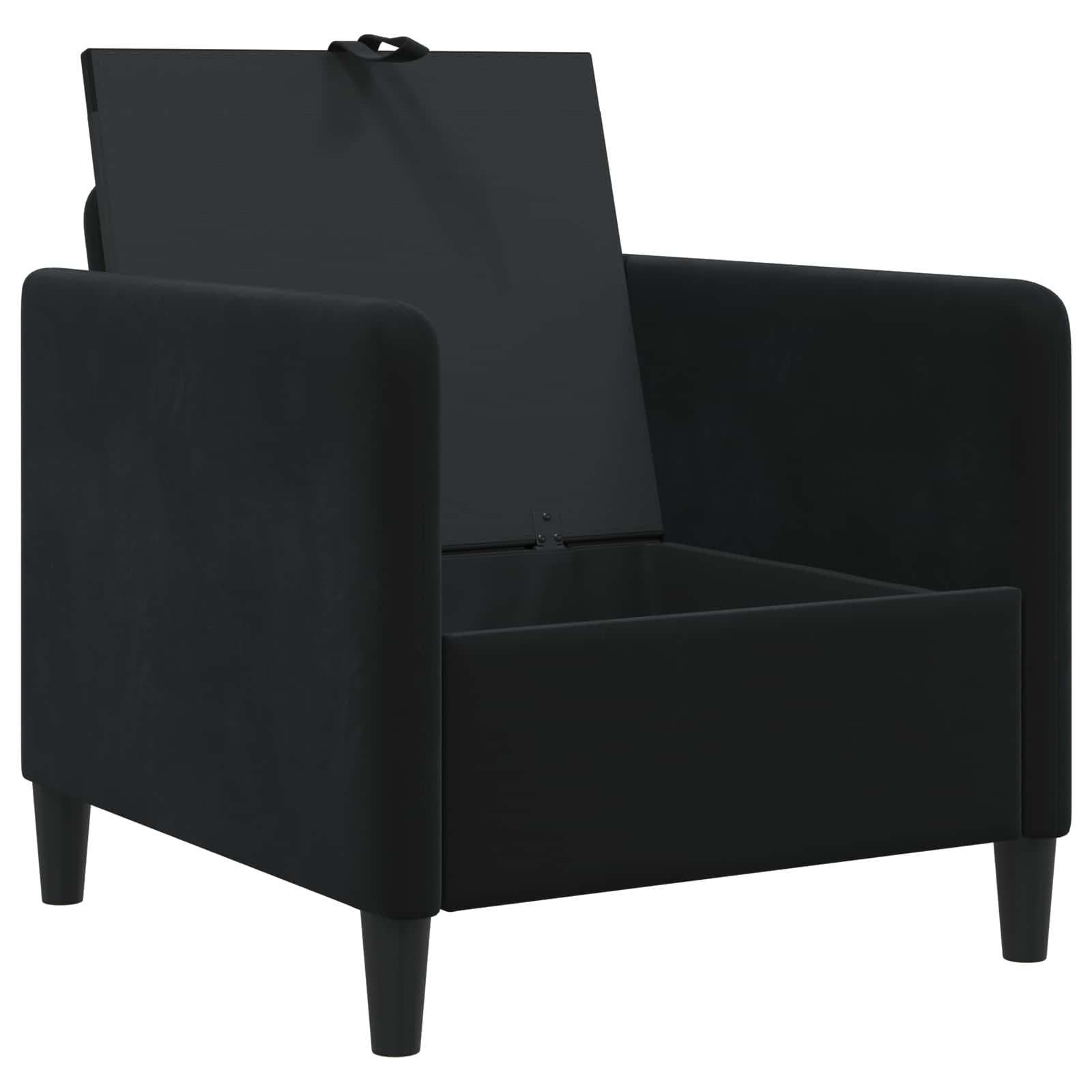 vidaXL Sofa z miejscem do przechowywania Czarny 72 x 78 x 87 cm