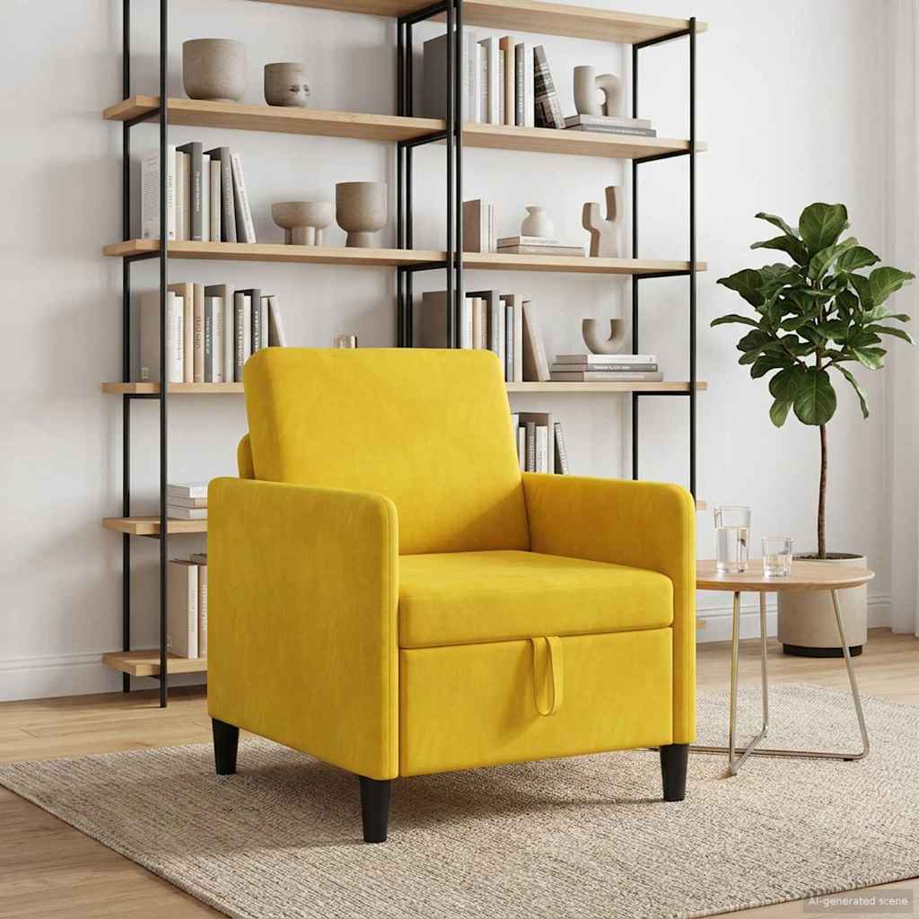 vidaXL Sofa z miejscem do przechowywania żółty 72 x 78 x 87 cm