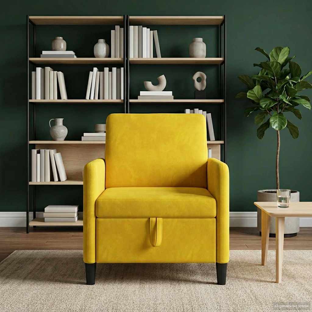 vidaXL Sofa z miejscem do przechowywania żółty 72 x 78 x 87 cm
