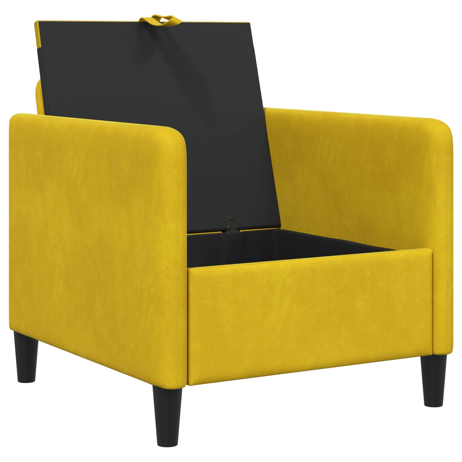 vidaXL Sofa z miejscem do przechowywania żółty 72 x 78 x 87 cm