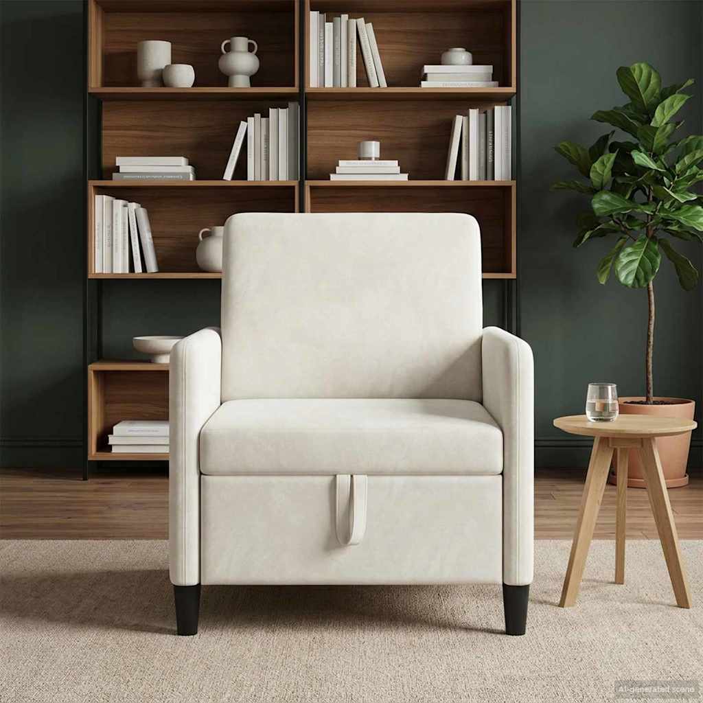 vidaXL Sofa z miejscem do przechowywania kremowy 72 x 78 x 87 cm