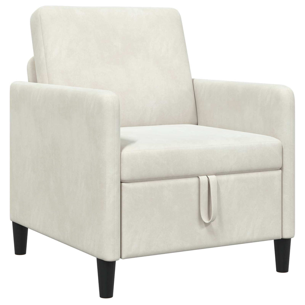 vidaXL Sofa z miejscem do przechowywania kremowy 72 x 78 x 87 cm