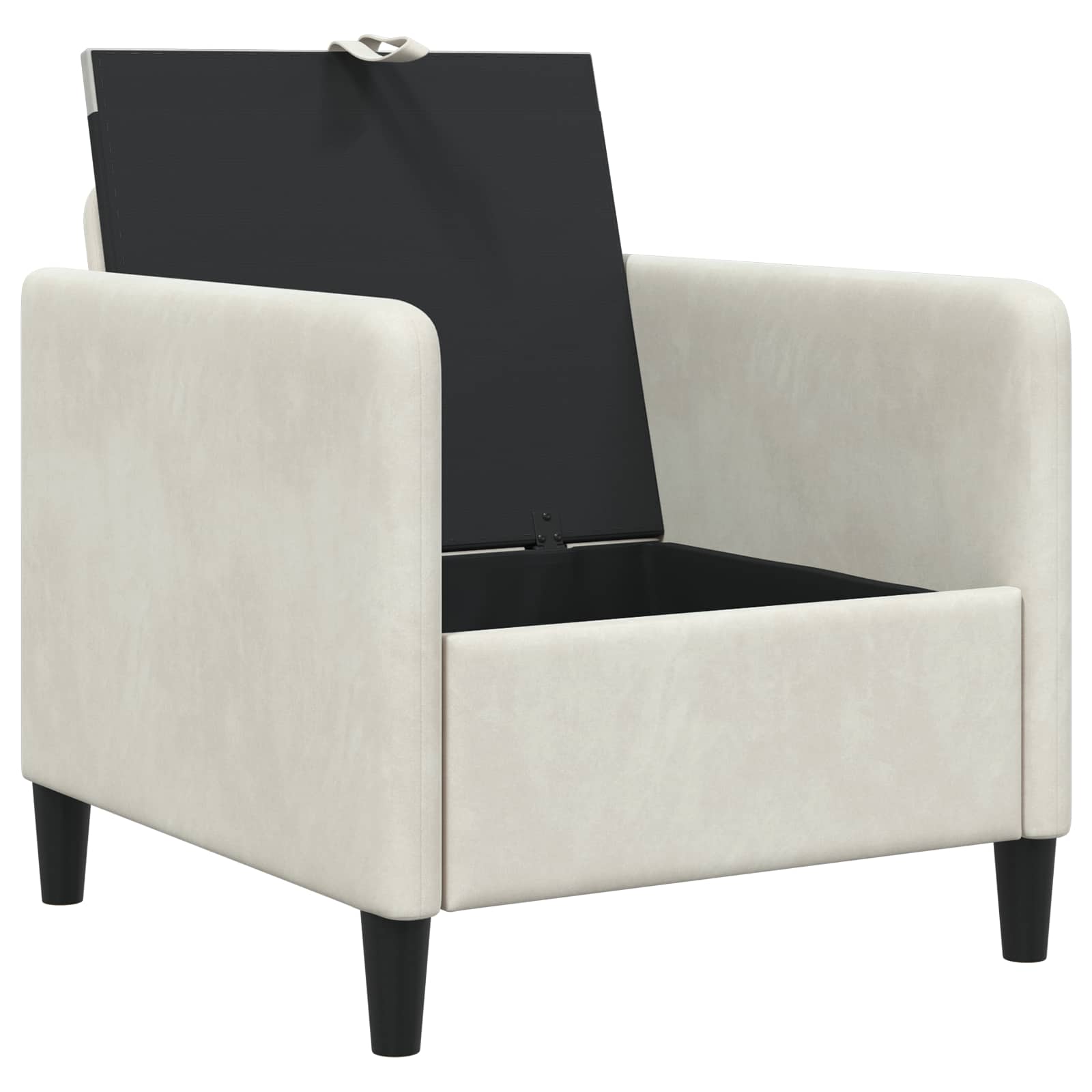 vidaXL Sofa z miejscem do przechowywania kremowy 72 x 78 x 87 cm
