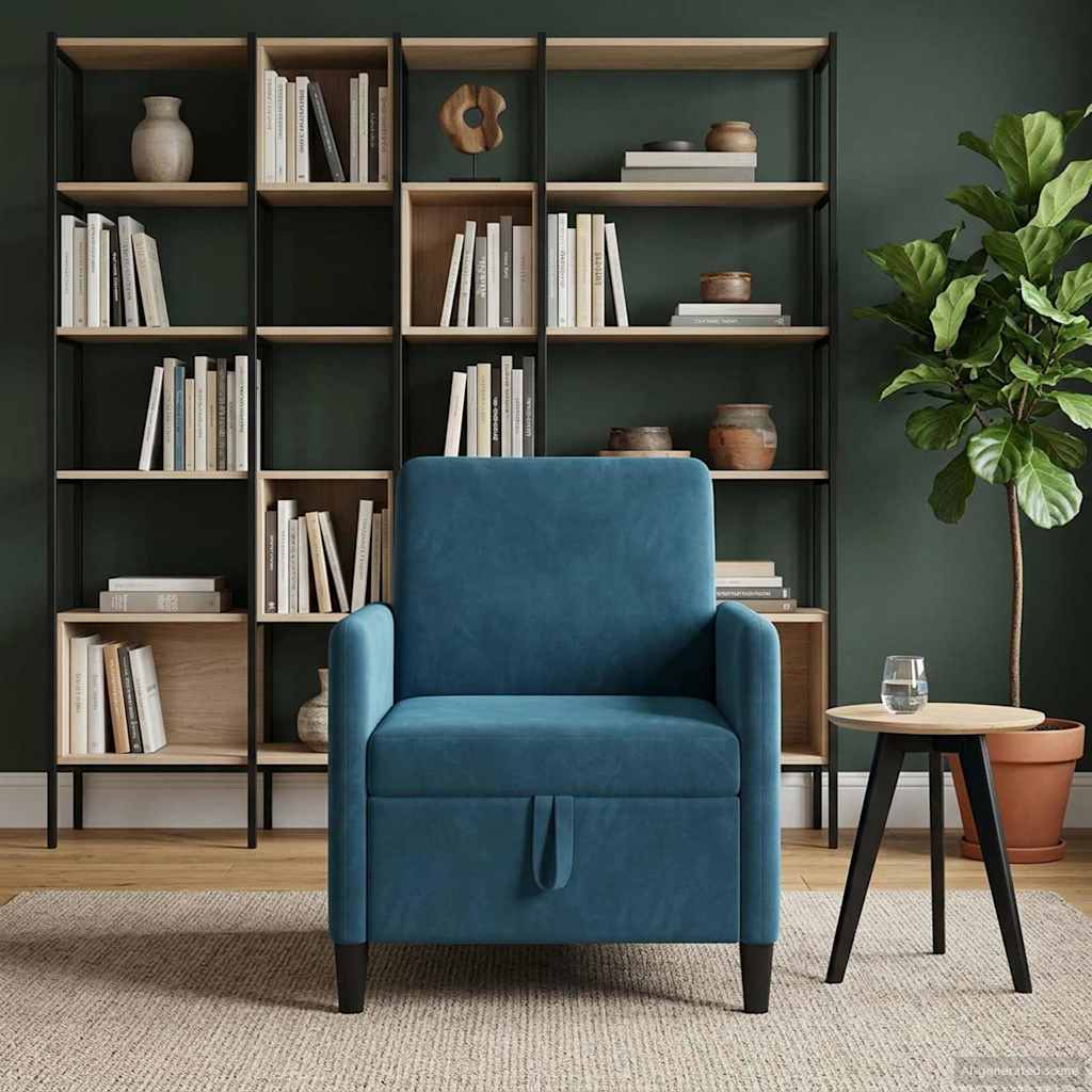 vidaXL Sofa z miejscem do przechowywania niebieski 72 x 78 x 87 cm