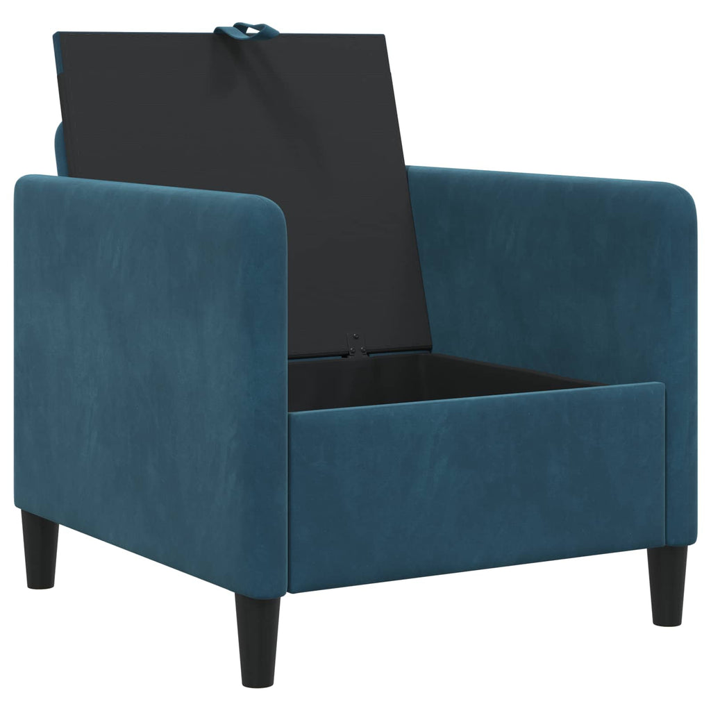vidaXL Sofa z miejscem do przechowywania niebieski 72 x 78 x 87 cm
