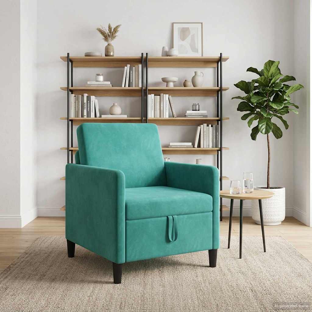 vidaXL Sofa z miejscem do przechowywania Turkusowy 72 x 78 x 87 cm