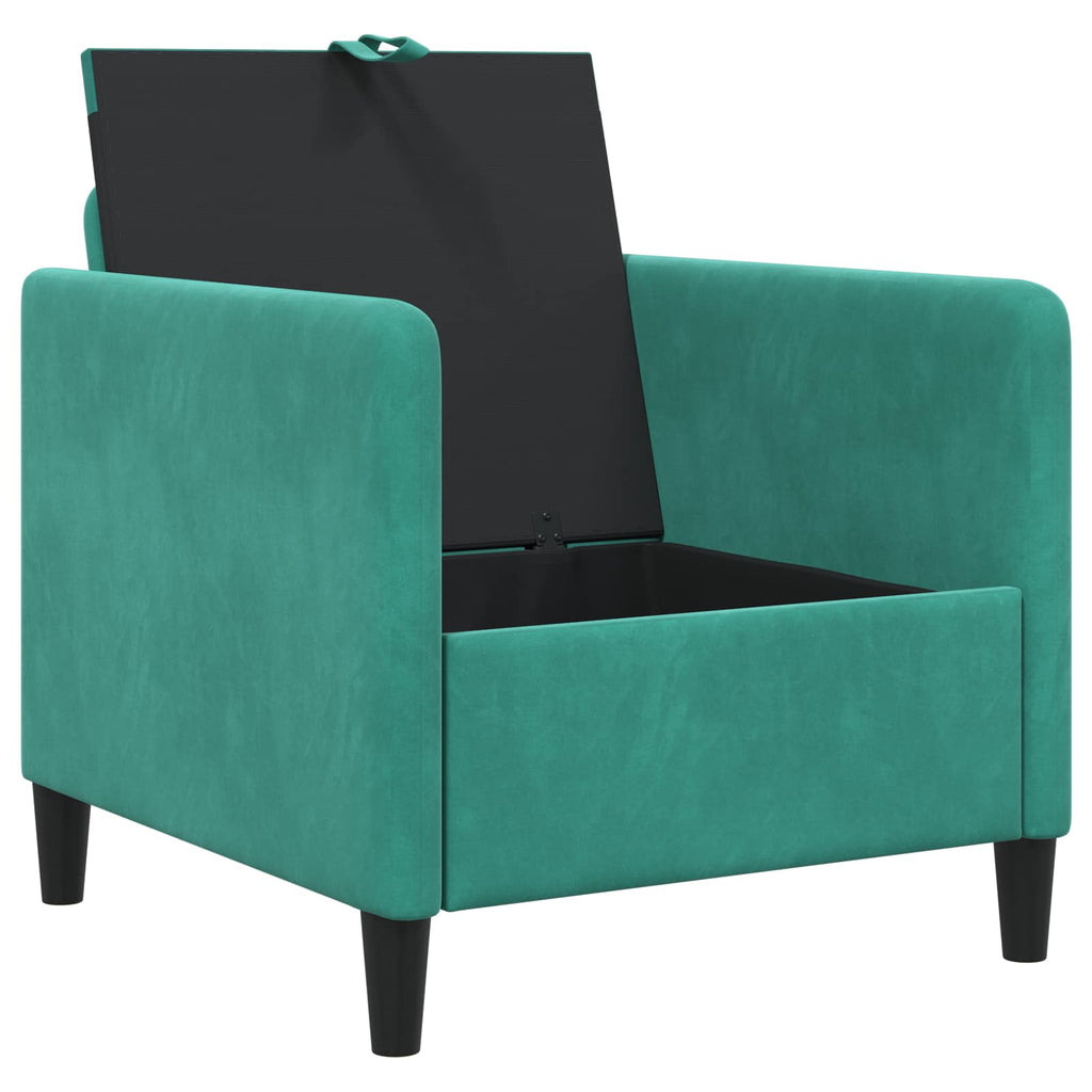 vidaXL Sofa z miejscem do przechowywania Turkusowy 72 x 78 x 87 cm