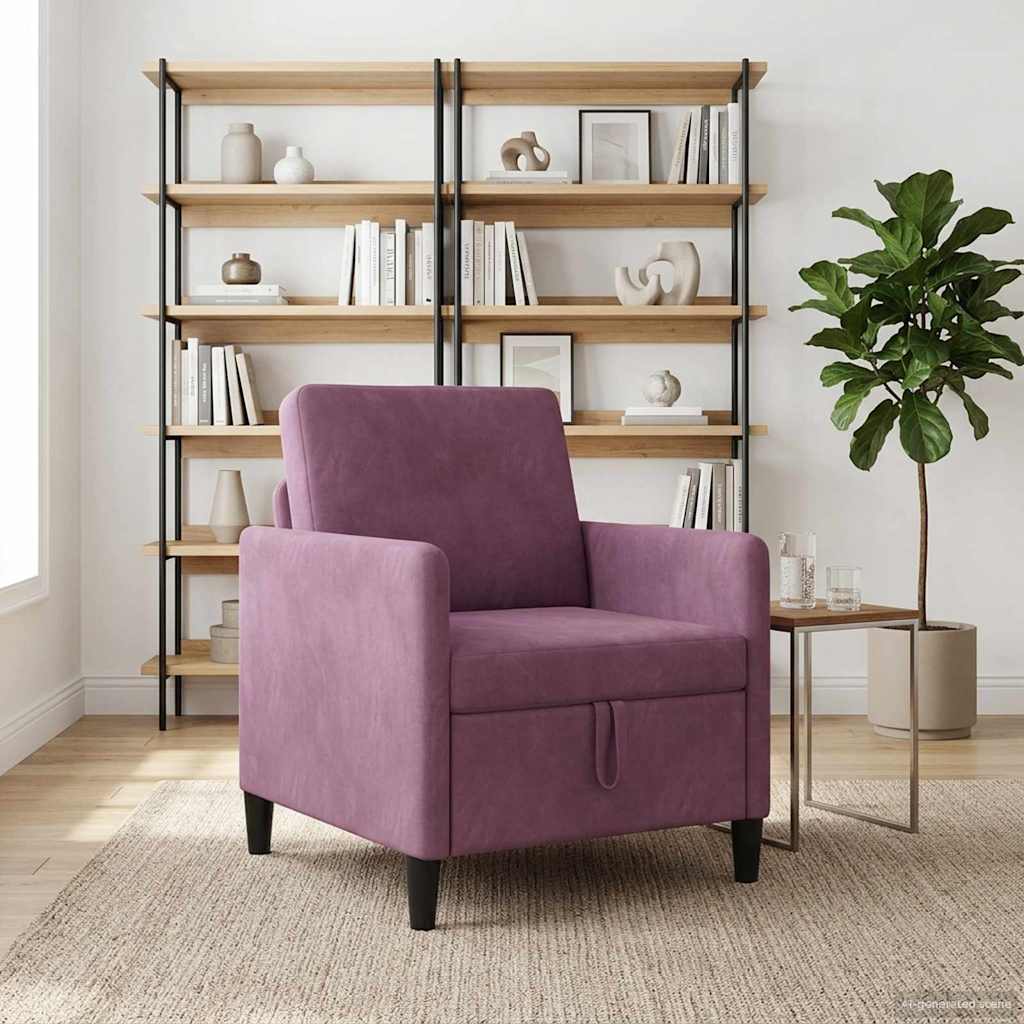 vidaXL Sofa z miejscem do przechowywania Fioletowy 72 x 78 x 87 cm