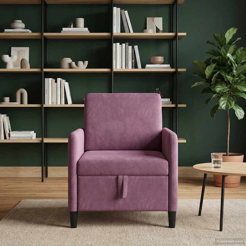 vidaXL Sofa z miejscem do przechowywania Fioletowy 72 x 78 x 87 cm