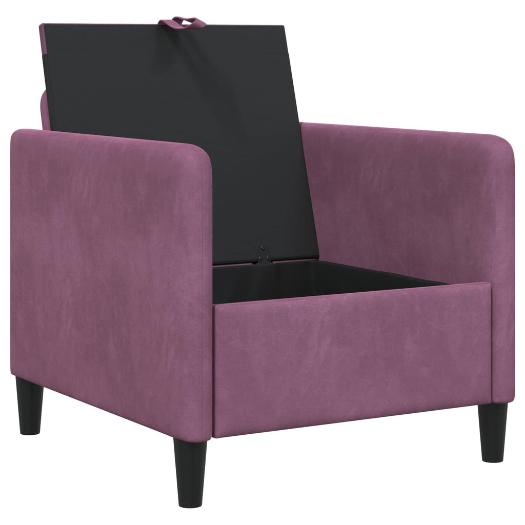 vidaXL Sofa z miejscem do przechowywania Fioletowy 72 x 78 x 87 cm