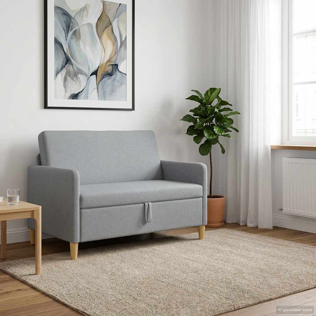 vidaXL Sofa z miejscem do przechowywania jasnoszary 122 x 78 x 87 cm