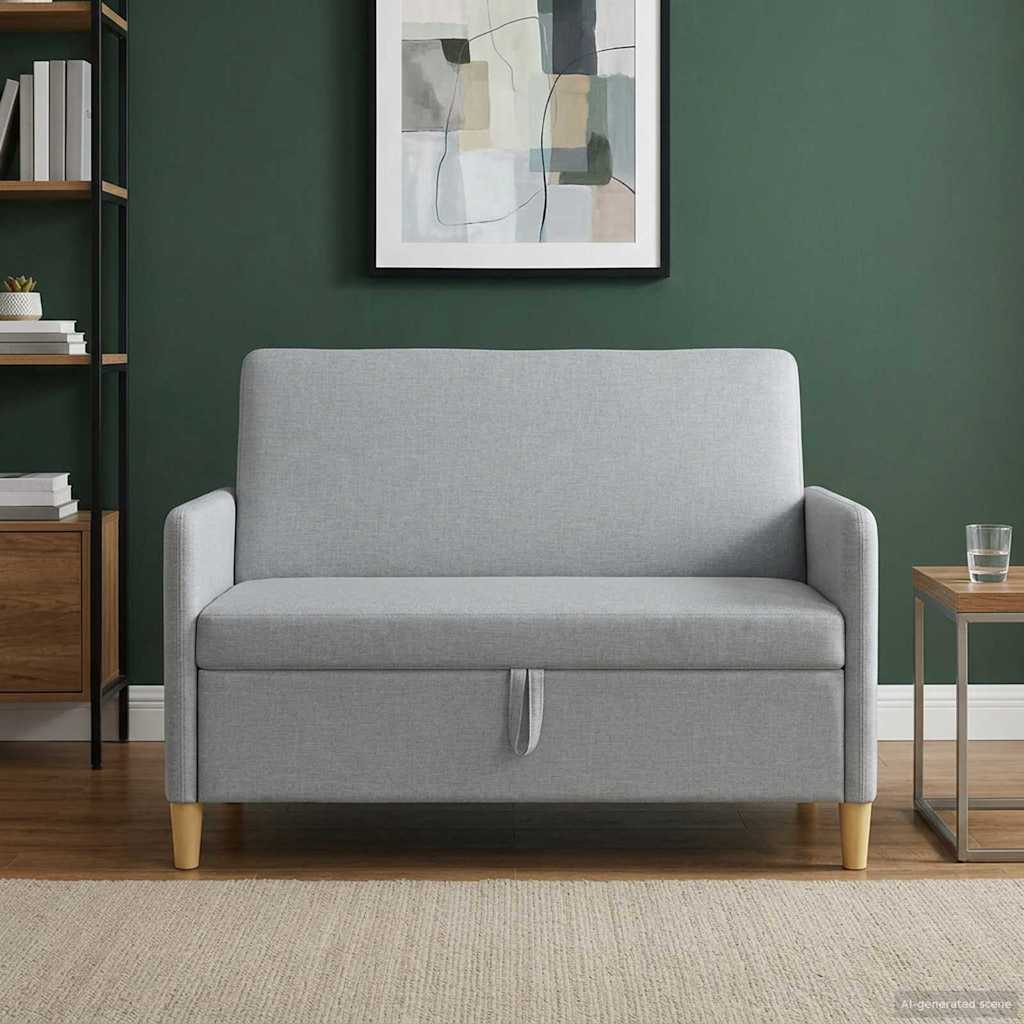 vidaXL Sofa z miejscem do przechowywania jasnoszary 122 x 78 x 87 cm