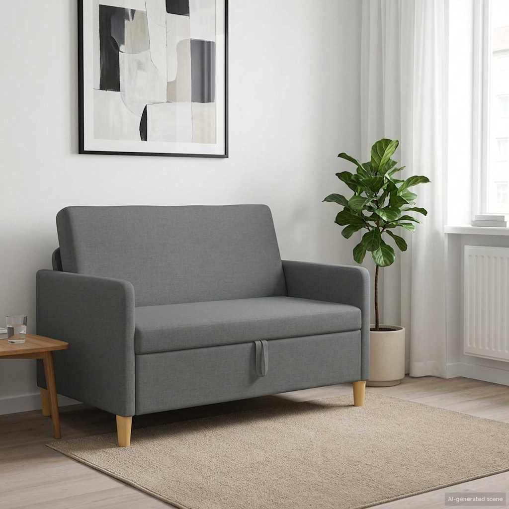vidaXL Sofa z miejscem do przechowywania ciemnoszary 122 x 78 x 87 cm