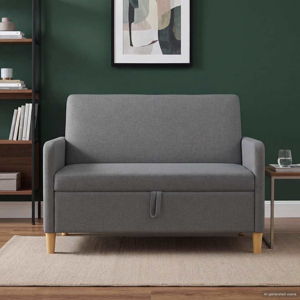 vidaXL Sofa z miejscem do przechowywania ciemnoszary 122 x 78 x 87 cm