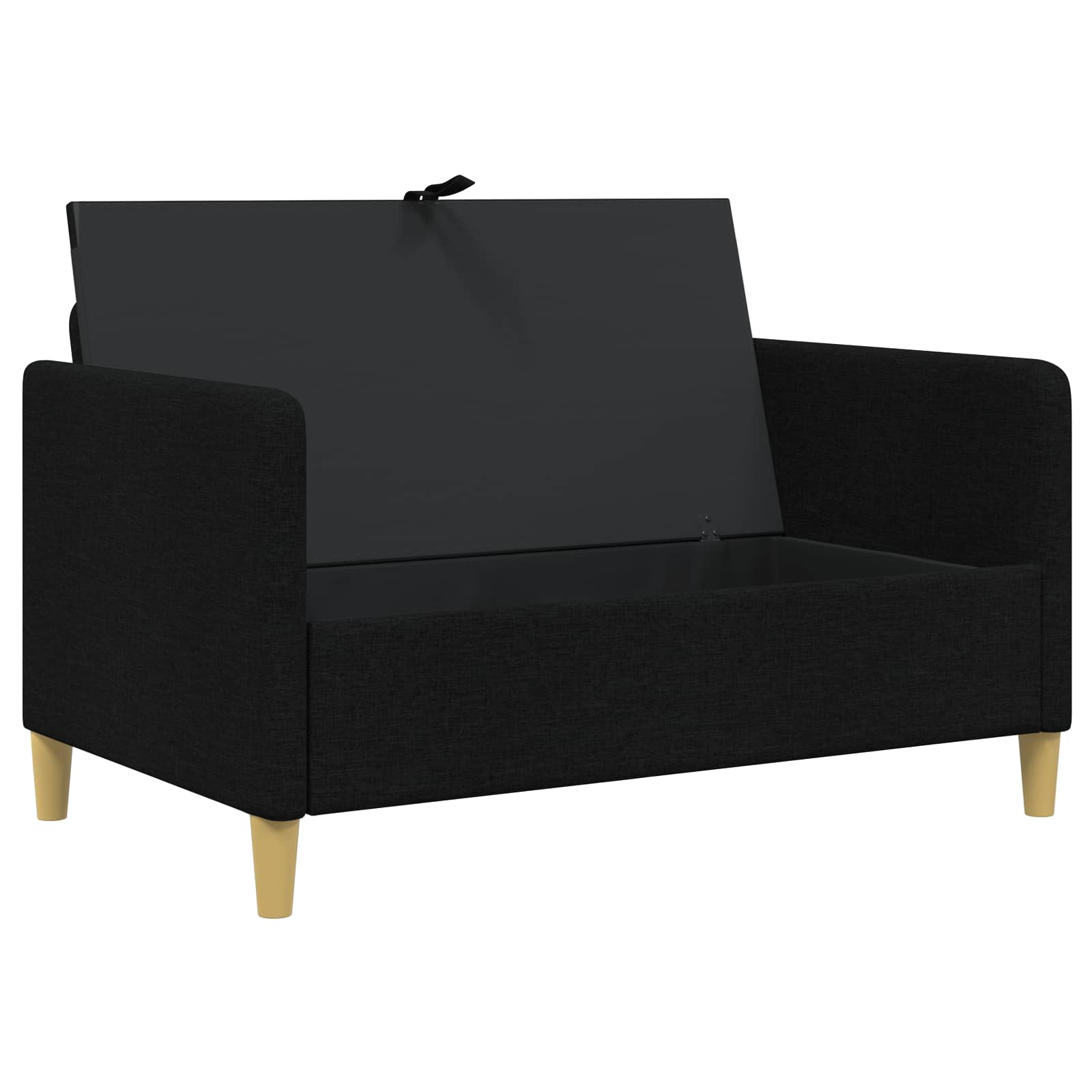 vidaXL Sofa z miejscem do przechowywania Czarny 122 x 78 x 87 cm