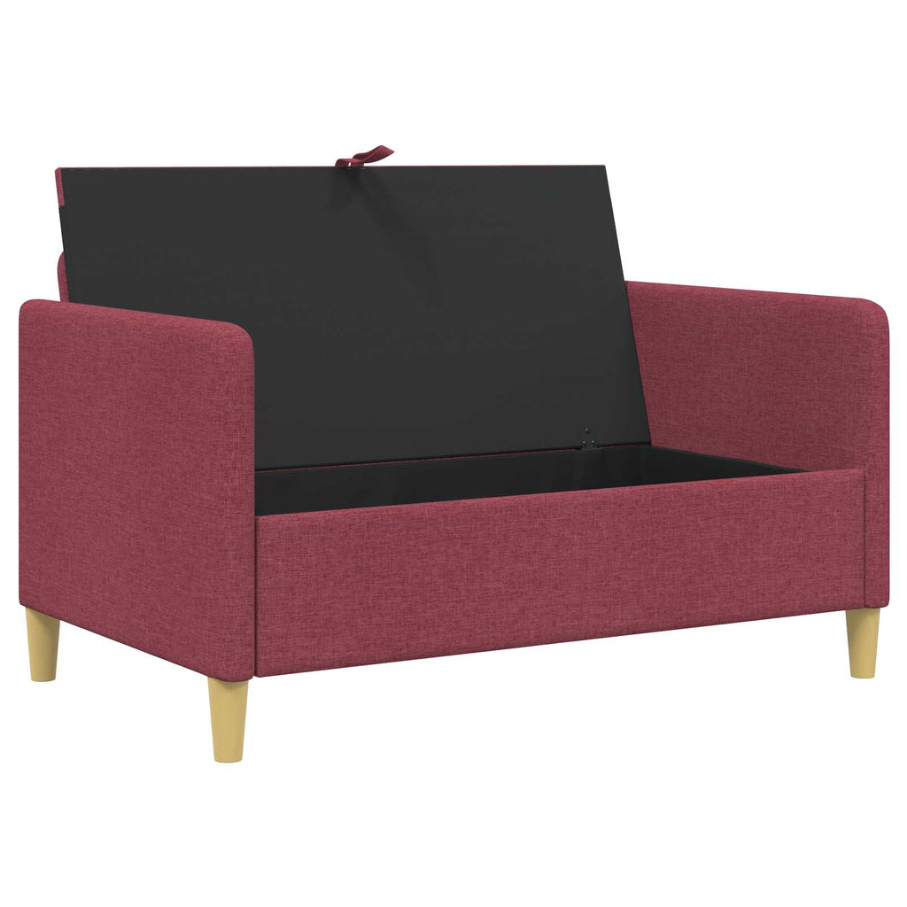 vidaXL Sofa z miejscem do przechowywania Czerwone wino