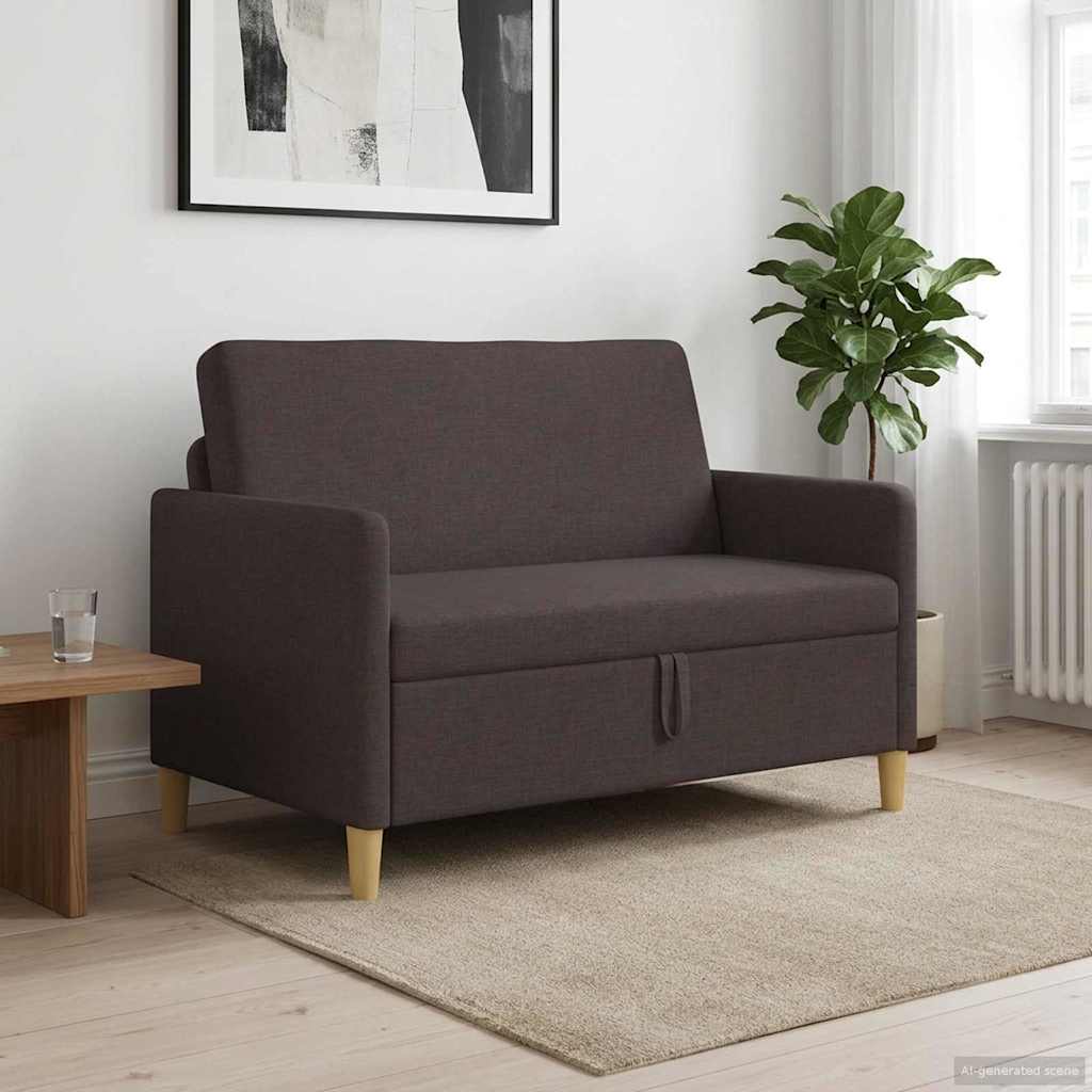 vidaXL Sofa z miejscem do przechowywania Ciemny brąz 122 x 78 x 87 cm