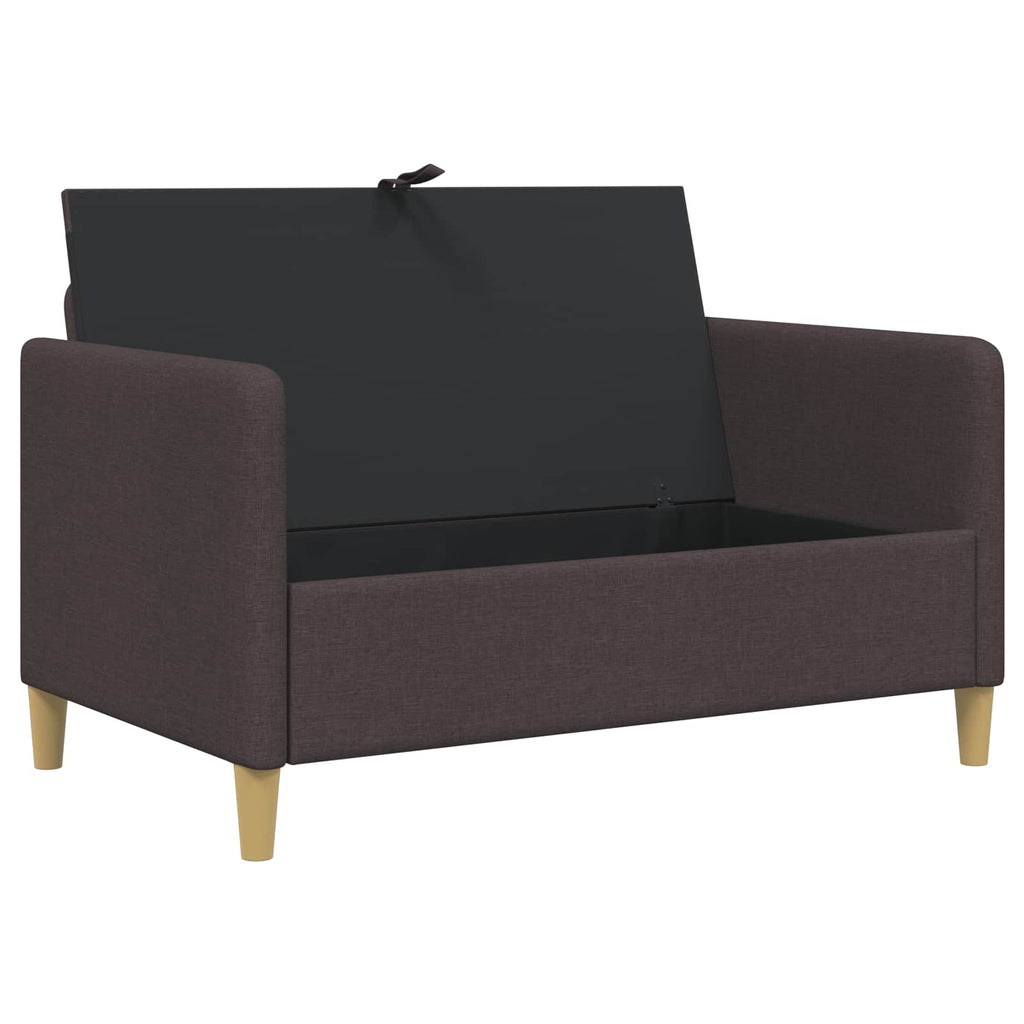 vidaXL Sofa z miejscem do przechowywania Ciemny brąz 122 x 78 x 87 cm