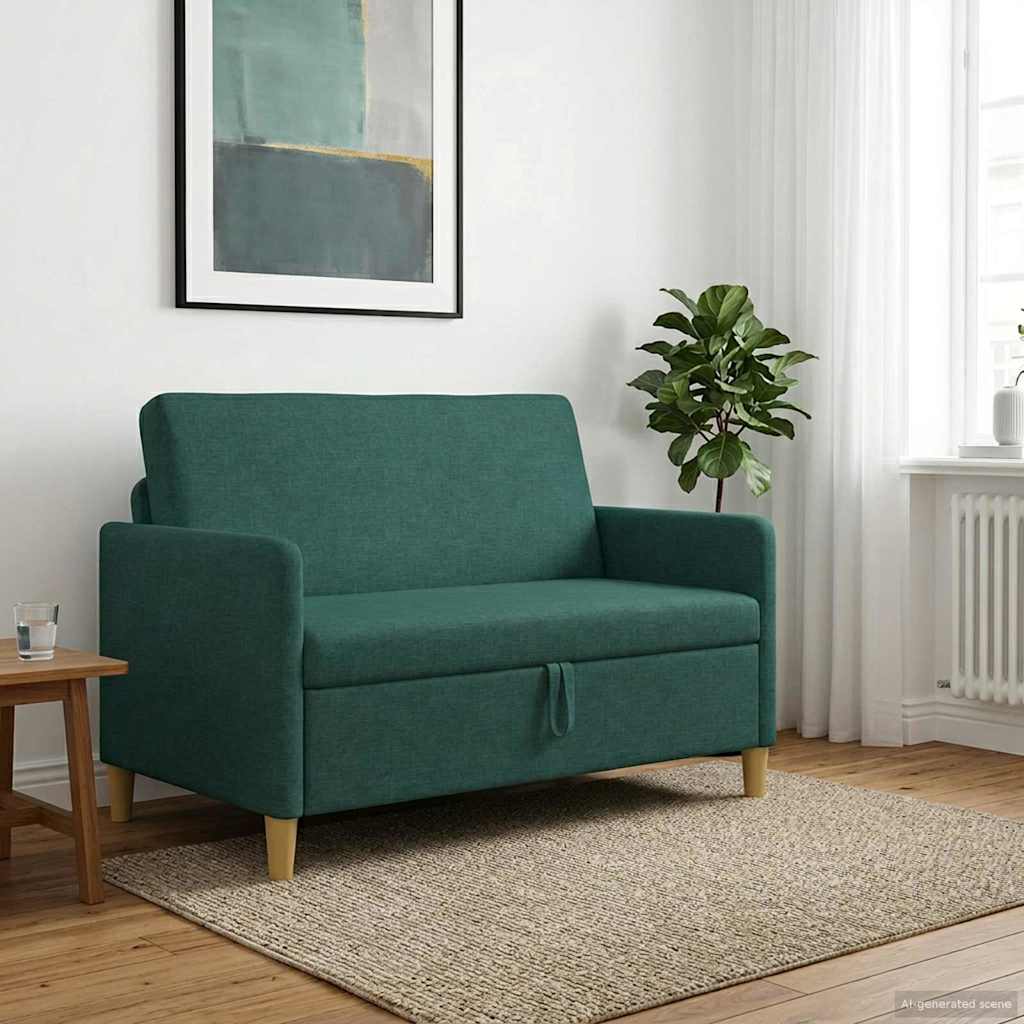 vidaXL Sofa z miejscem do przechowywania Ciemnozielony