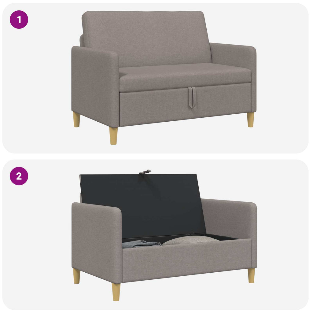 vidaXL Sofa z miejscem do przechowywania Ciemnoszary 122 x 78 x 87 cm