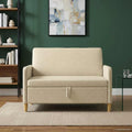 vidaXL Sofa z miejscem do przechowywania kremowy 122 x 78 x 87 cm