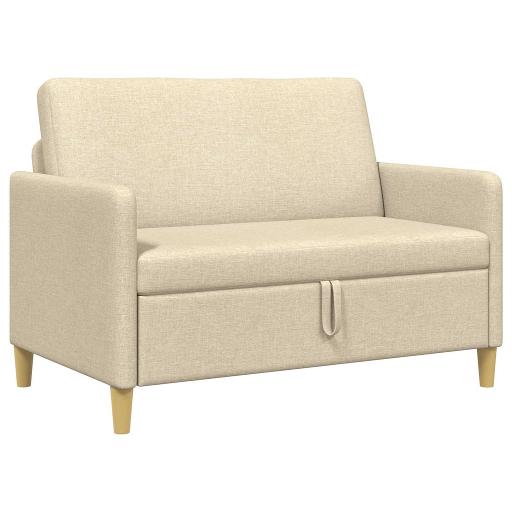 vidaXL Sofa z miejscem do przechowywania kremowy 122 x 78 x 87 cm