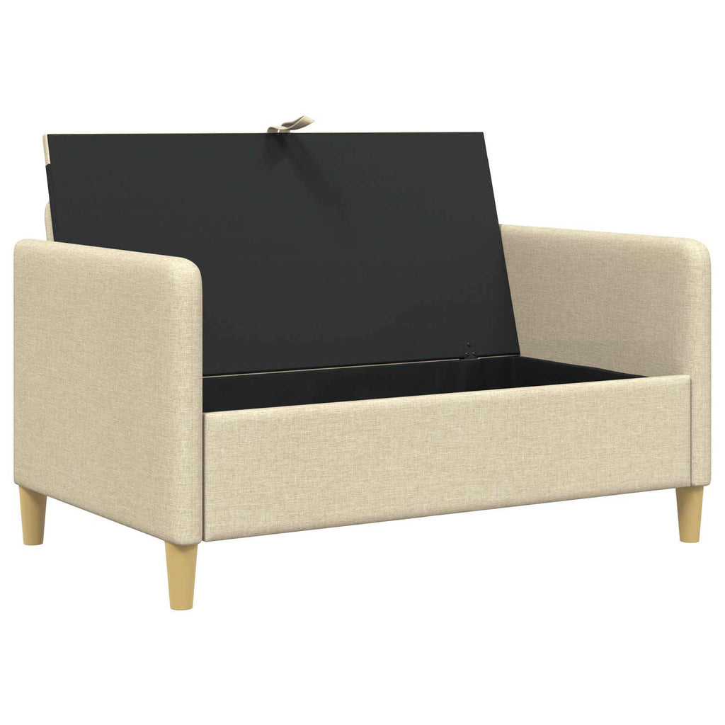vidaXL Sofa z miejscem do przechowywania kremowy 122 x 78 x 87 cm