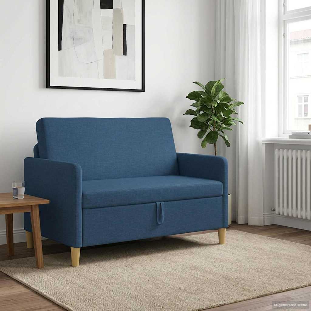 vidaXL Sofa z miejscem do przechowywania niebieski 122 x 78 x 87 cm