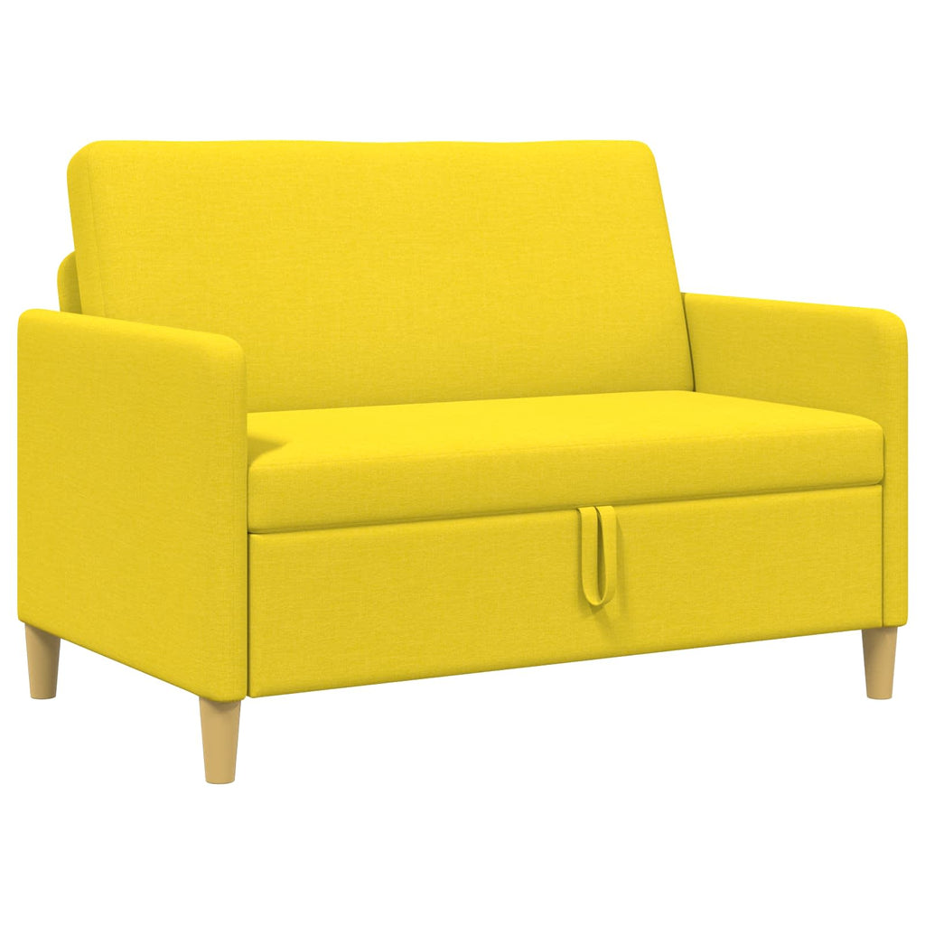 vidaXL Sofa z miejscem do przechowywania Jasnożółty 122 x 78 x 87 cm