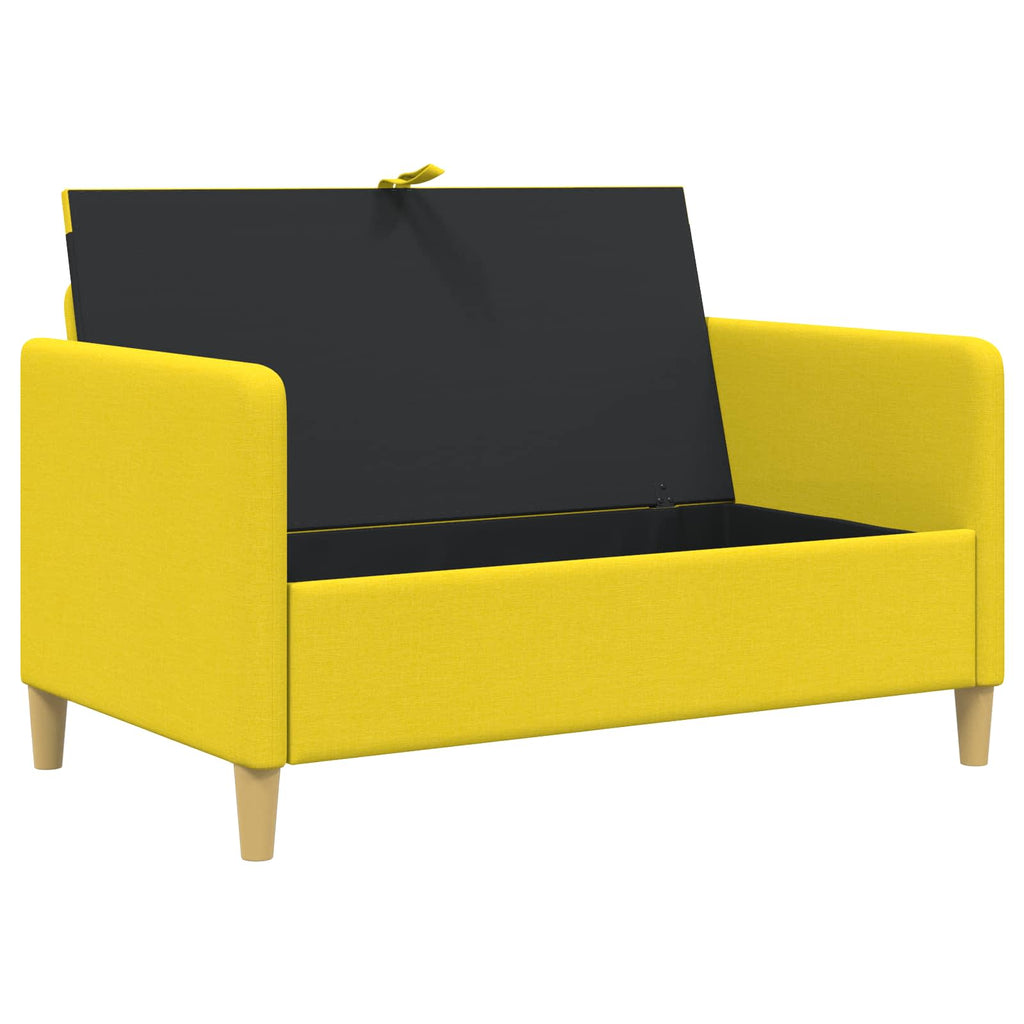 vidaXL Sofa z miejscem do przechowywania Jasnożółty 122 x 78 x 87 cm