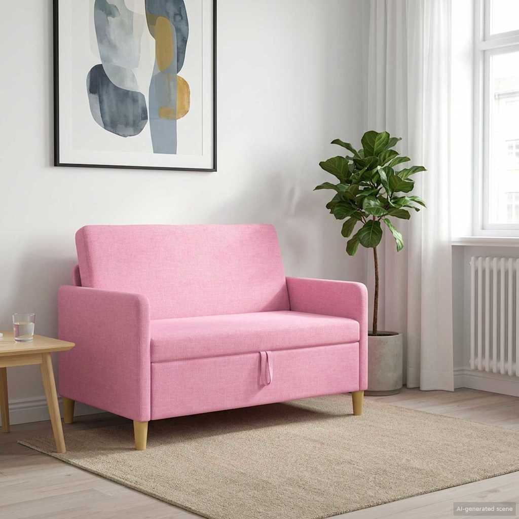 vidaXL Sofa z miejscem do przechowywania różowy 122 x 78 x 87 cm