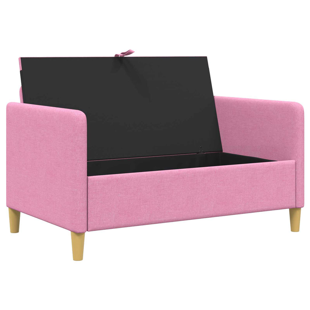 vidaXL Sofa z miejscem do przechowywania różowy 122 x 78 x 87 cm
