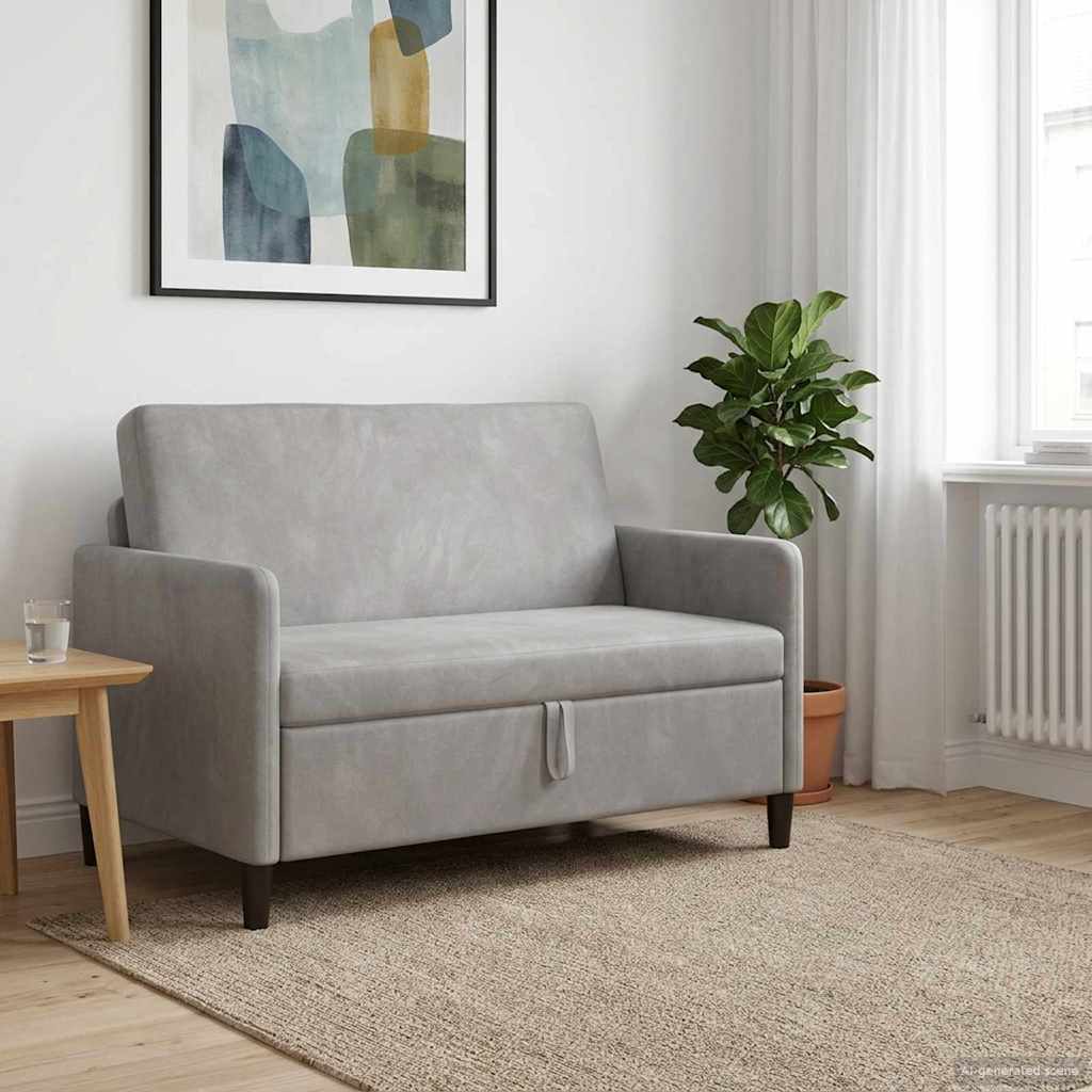 vidaXL Sofa z miejscem do przechowywania jasnoszary 122 x 78 x 87 cm