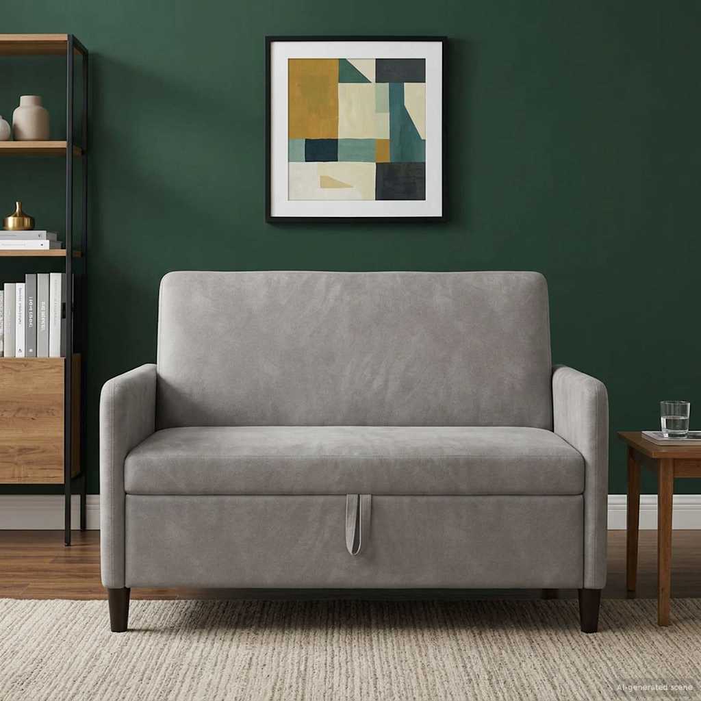 vidaXL Sofa z miejscem do przechowywania jasnoszary 122 x 78 x 87 cm