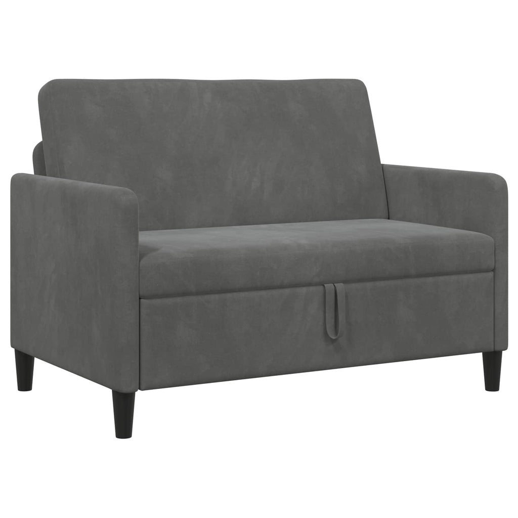 vidaXL Sofa z miejscem do przechowywania ciemnoszary 122 x 78 x 87 cm