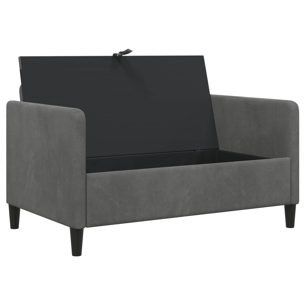 vidaXL Sofa z miejscem do przechowywania ciemnoszary 122 x 78 x 87 cm