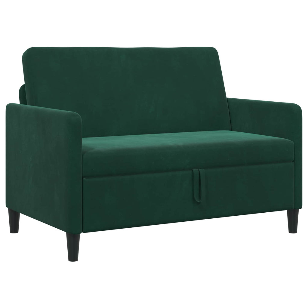 vidaXL Sofa z miejscem do przechowywania Ciemnozielony Poliester