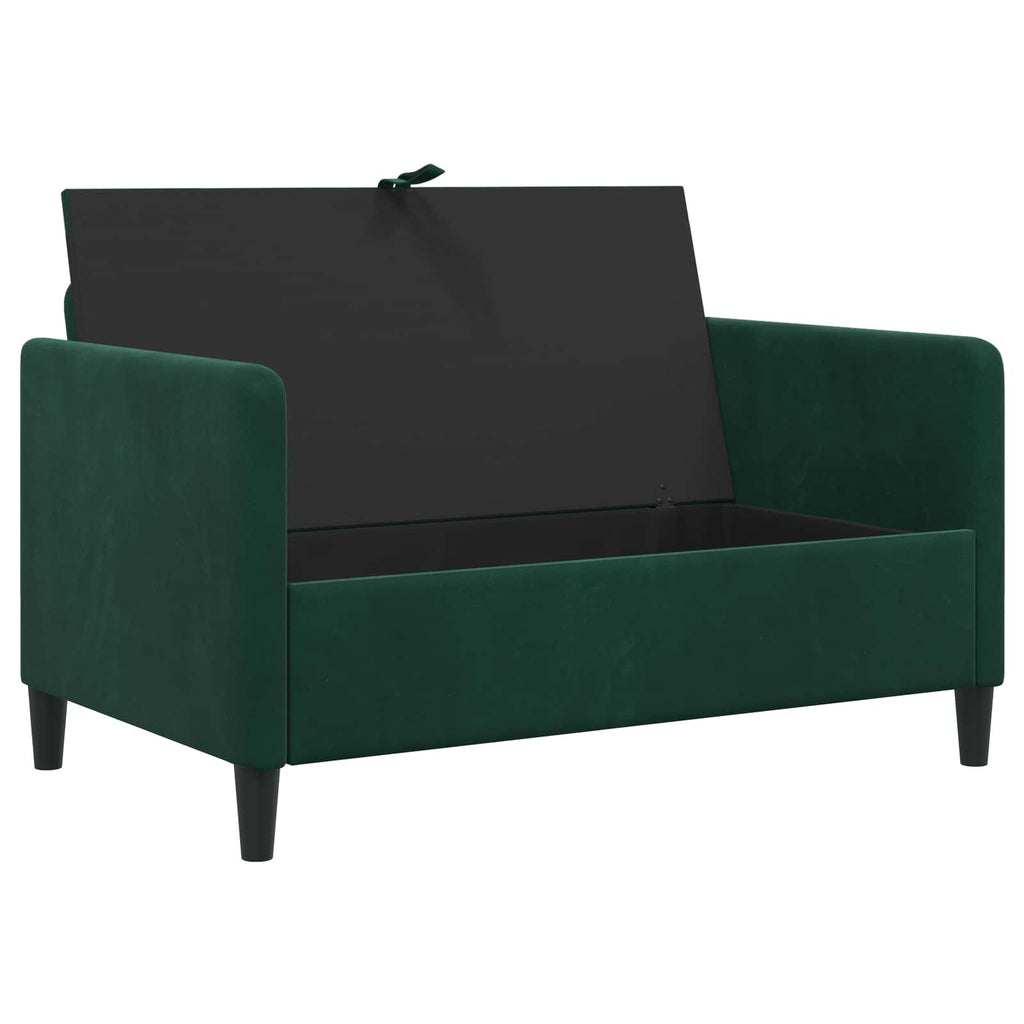 vidaXL Sofa z miejscem do przechowywania Ciemnozielony Poliester
